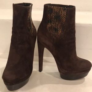 Rachel Zoe platform suede boots